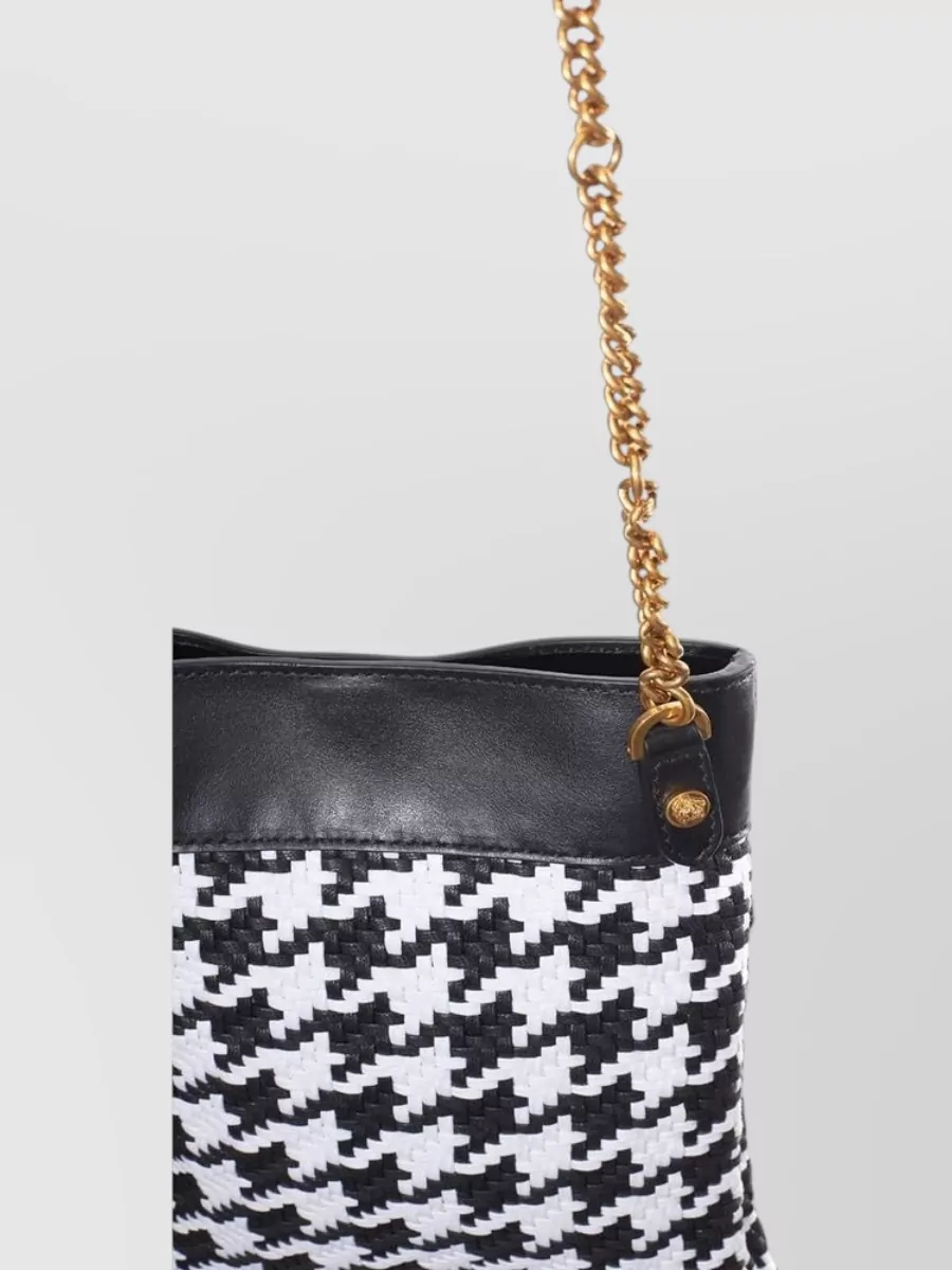 Versace La Medusa Leather Fringe Shoulder Bag