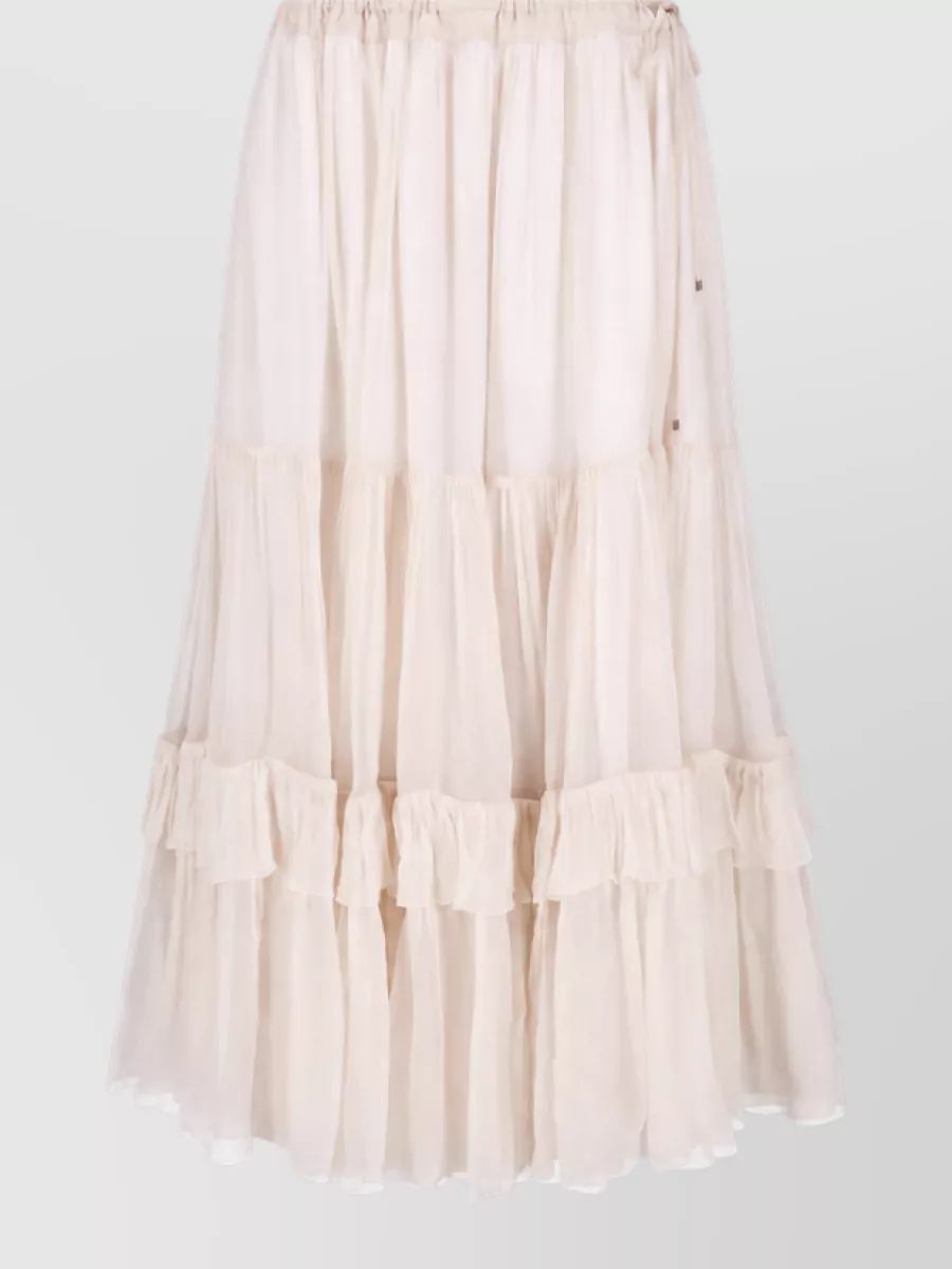 Chloé Silk midi skirt
