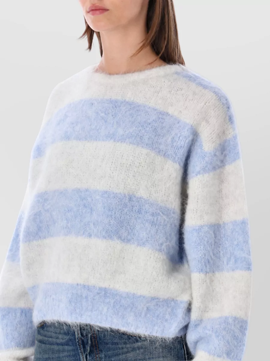 American Vintage Alpaca-Blend Thick-Knit Cropped Crew-Neck Sweater