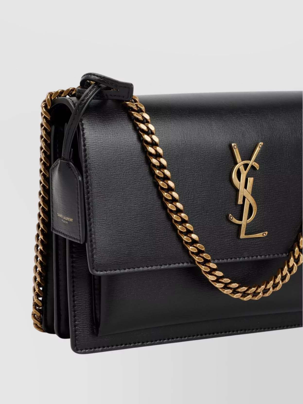 Saint Laurent Chain Strap Shoulder Bag With Gold Hardware