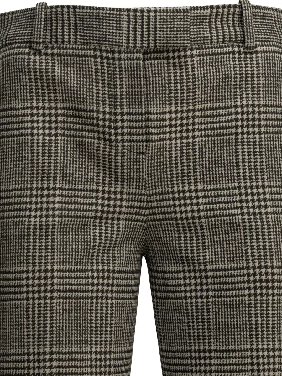 Circolo 1901 Checked Straight-Leg Suit Trousers