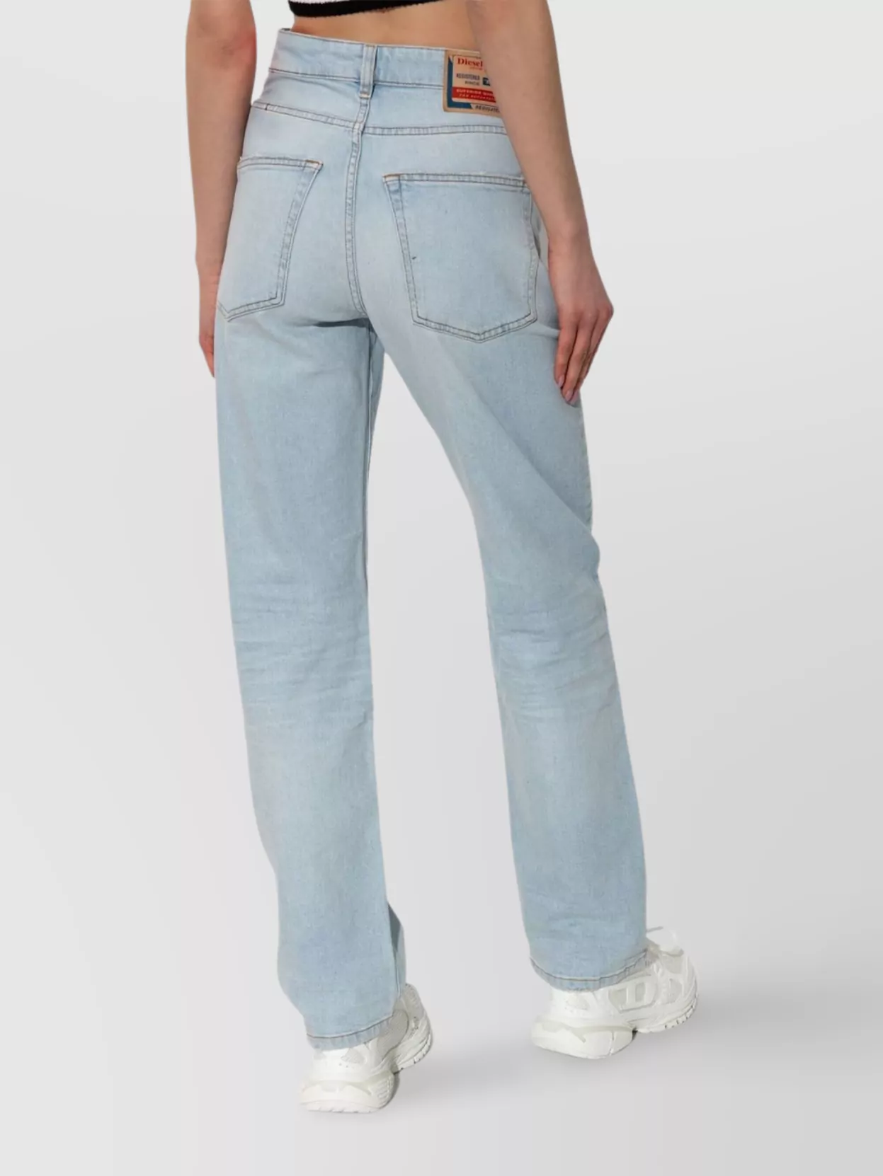 Diesel Casual Five-pocket Trousers Featuring Belt Loops In Blue