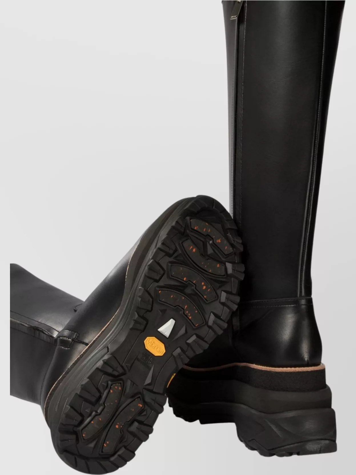 Sacai Tall Boots With Lug Sole And Platform