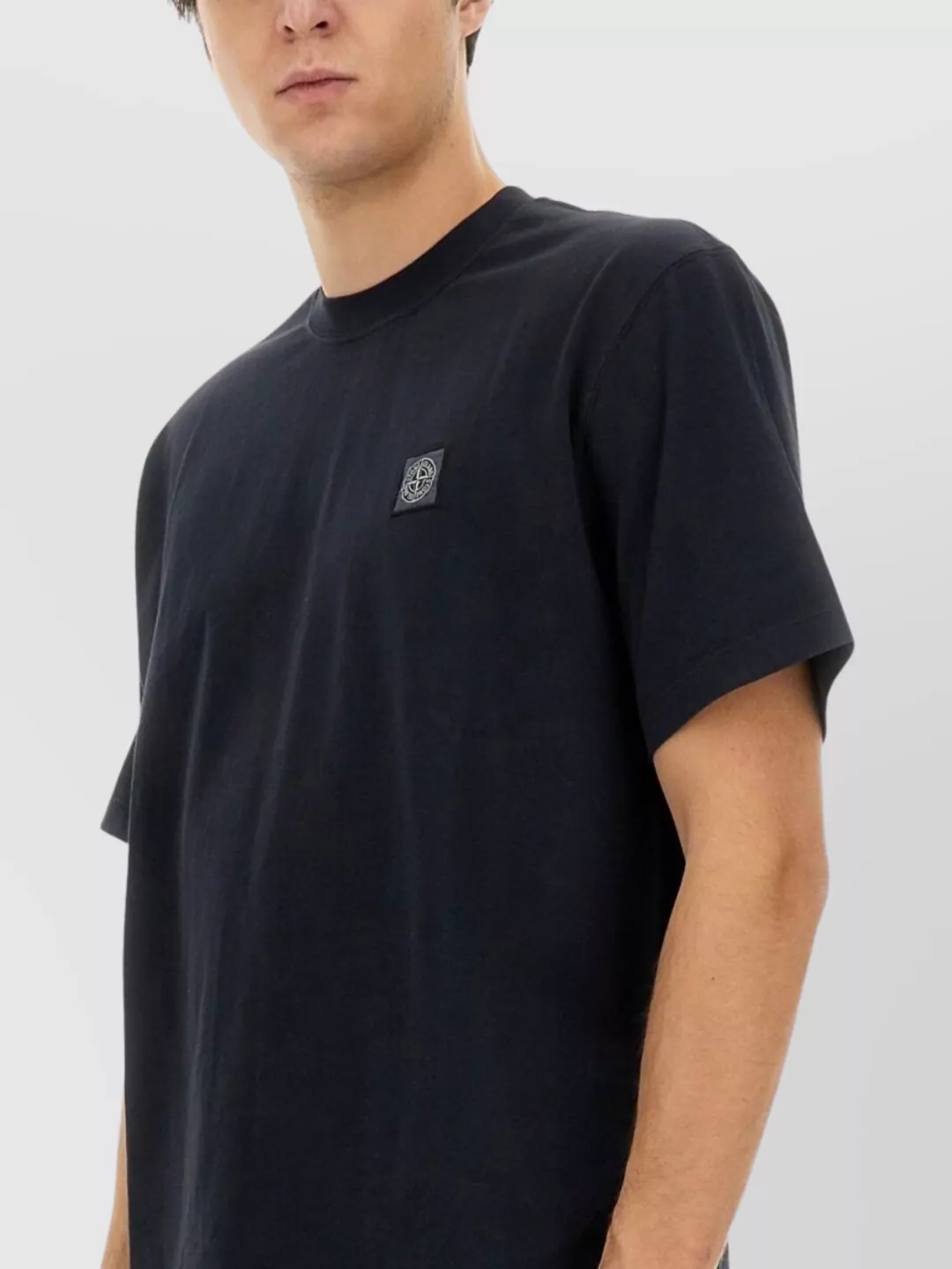 Stone Island Logo Crew Neck T-Shirt Short Sleeves