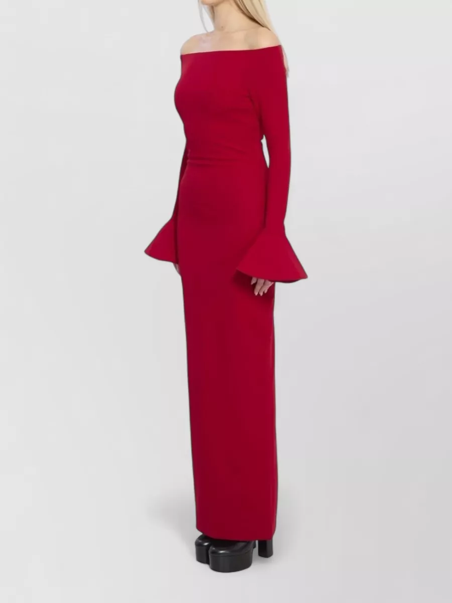 Solace London Boat neck long sleeve maxi dress