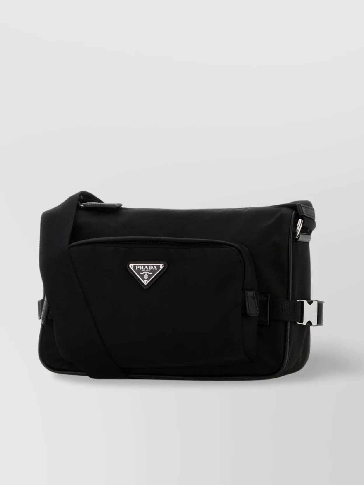 Prada Crossbody Canvas Bag Front Pocket