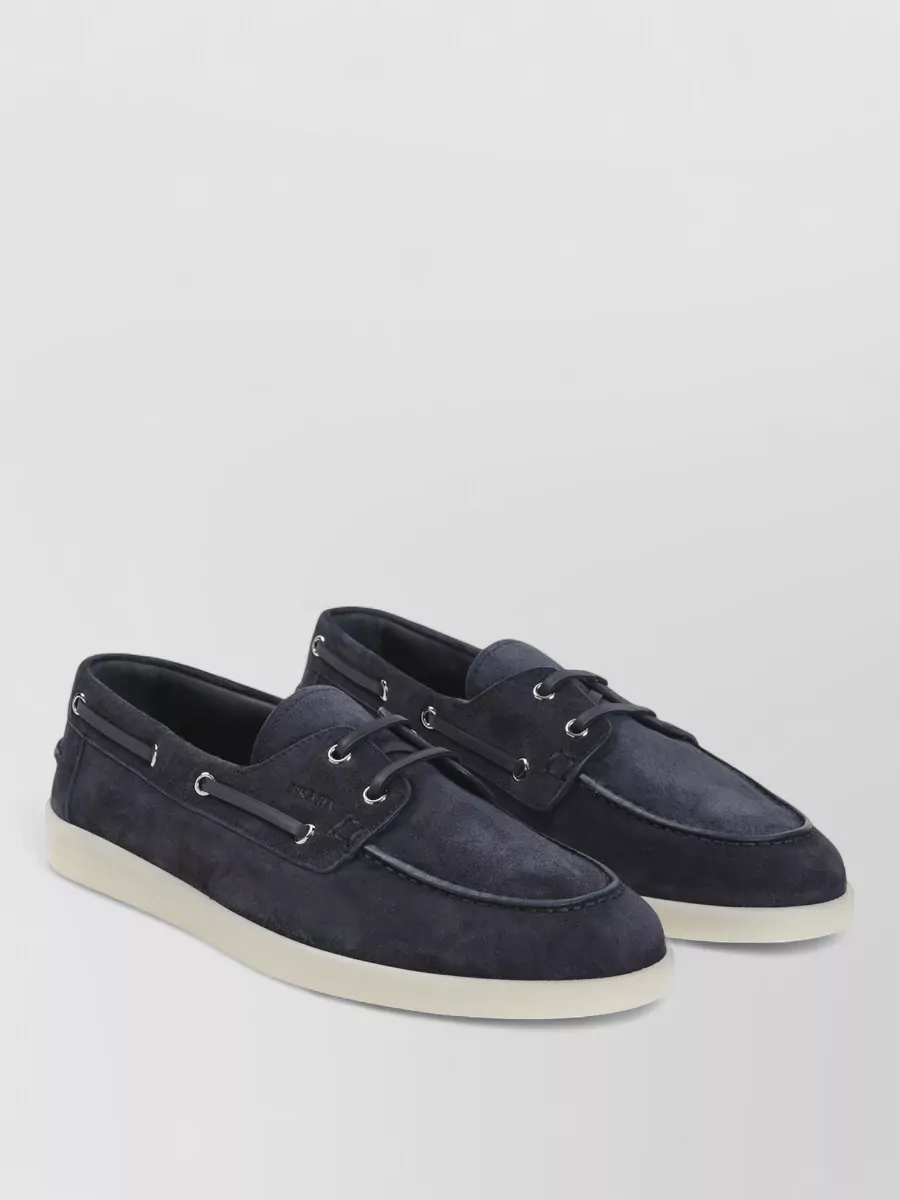 Prada suede boat shoes
