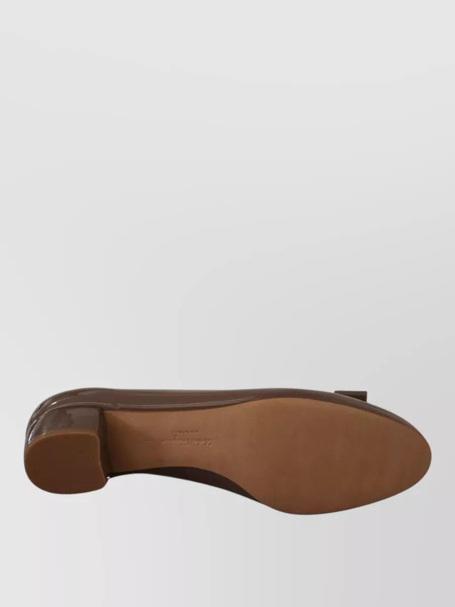 Ferragamo Leather Ballerina Shoes