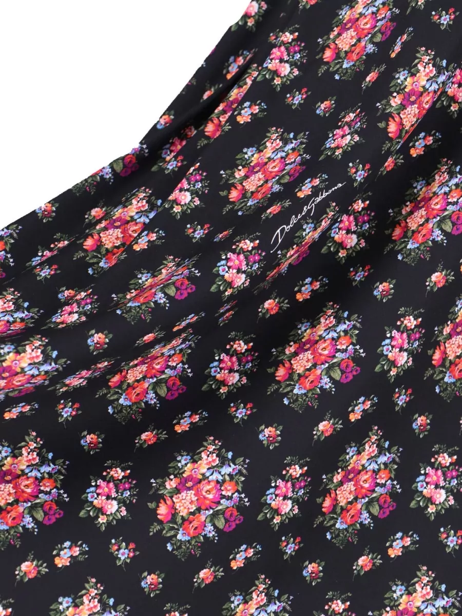 Dolce&Gabbana Floral Wrap Skirt High Waist Maxi