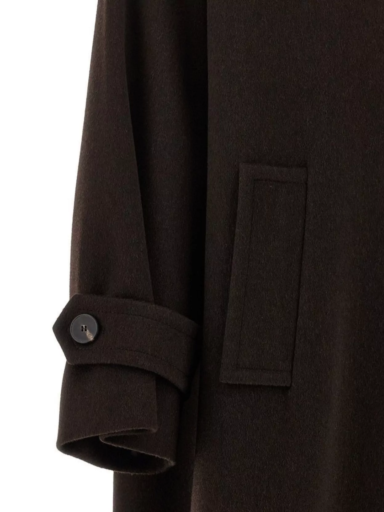 Alberto Biani Long Collared Coat With Side Pockets And Sleeves