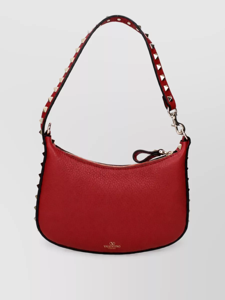 Valentino Garavani rockstud spike leather clutch bag