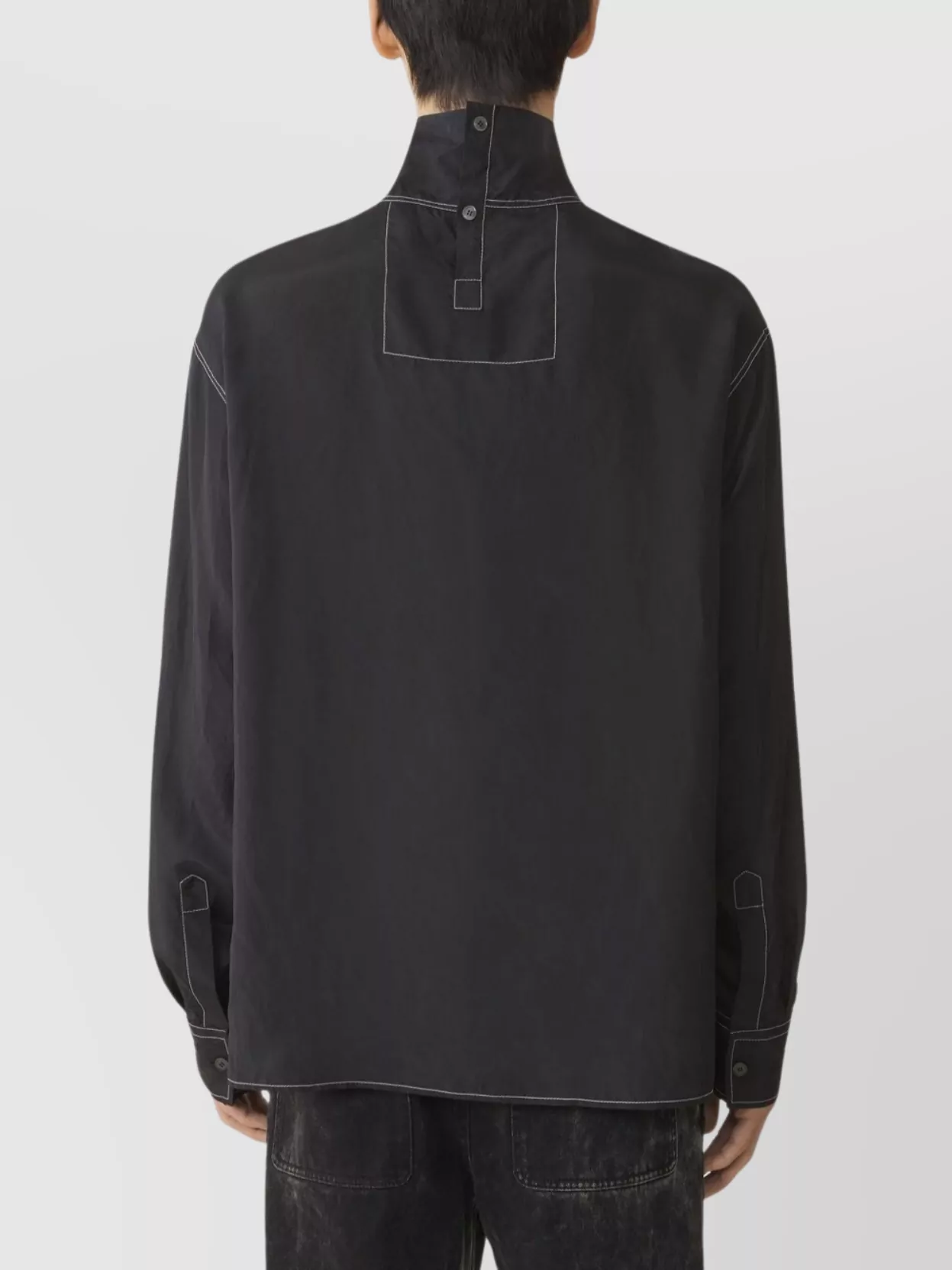 Lanvin High Collar Long Sleeve Knitwear With Buttons