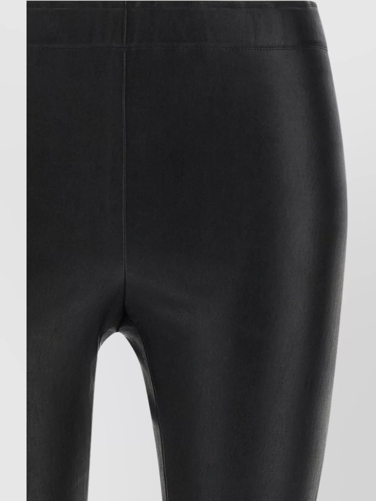 Stouls Flared Leather Trousers Featuring Seam Detailing In Black