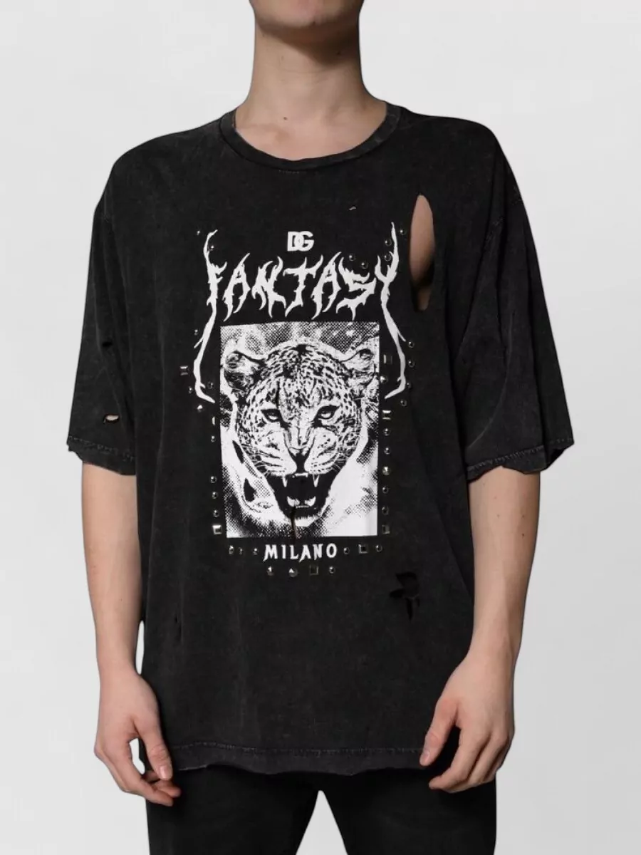 Dolce&Gabbana graphic print cotton crew neck t-shirt