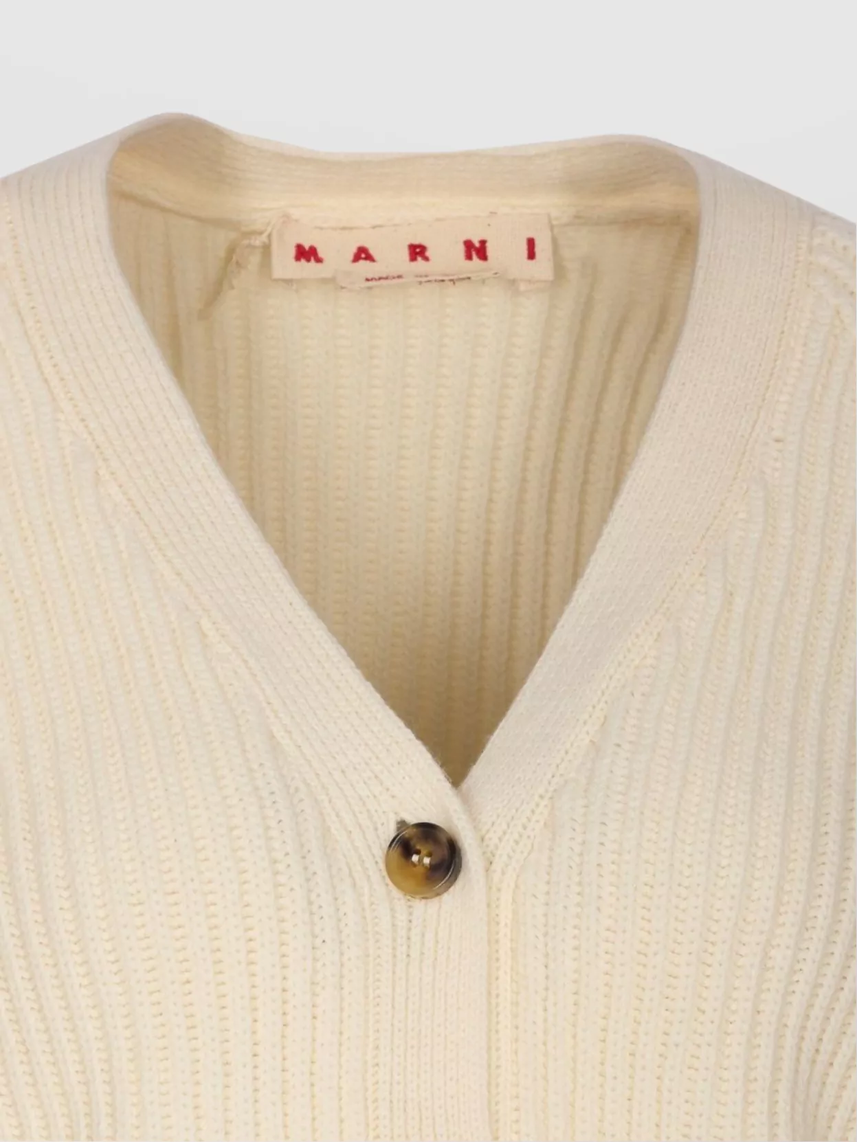 Marni Long Sleeve V-neck Knitted Cardigan In Animal Print