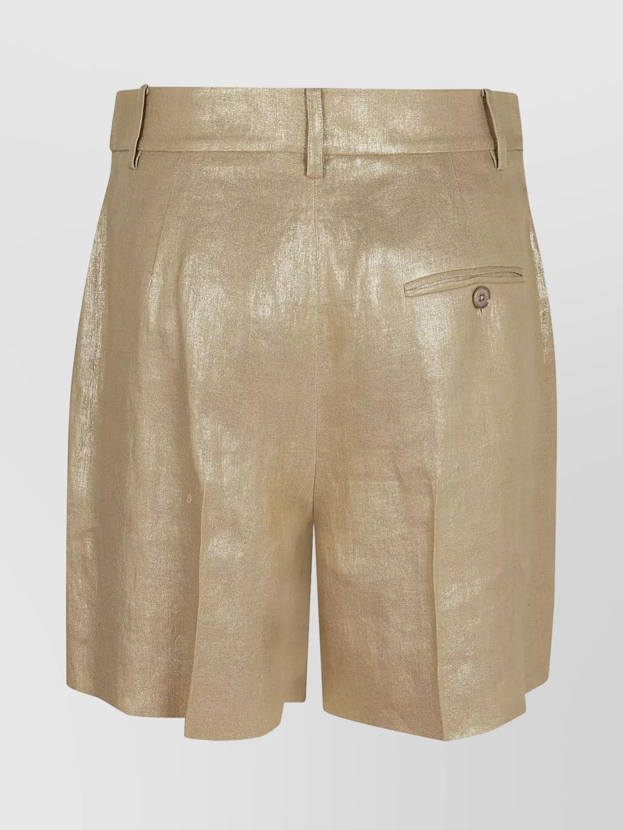 Shop Ralph Lauren Pleated Trousers Metallic Finish