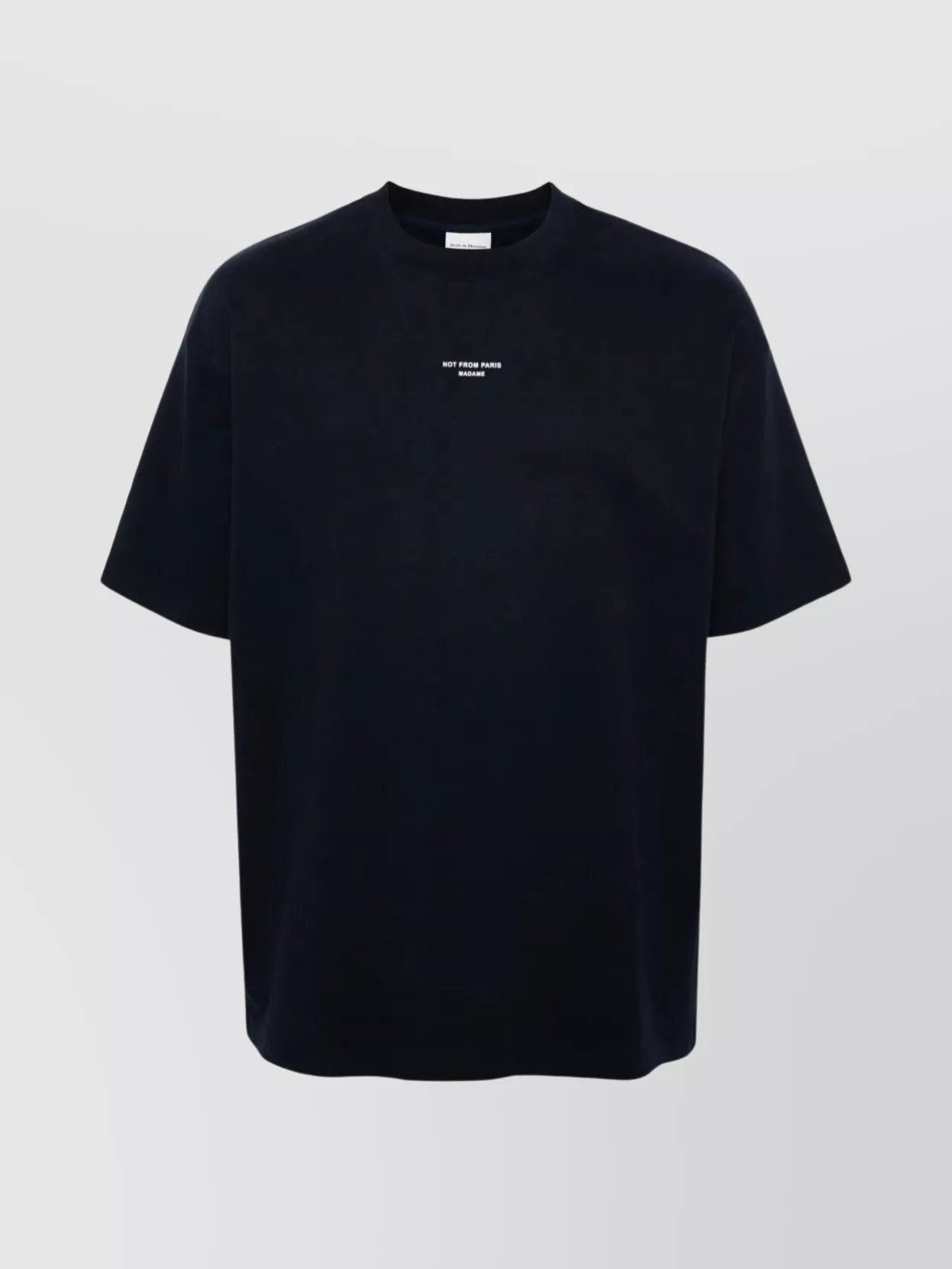 Drôle De Monsieur Crew Neck Slogan T-Shirt With Short Sleeves