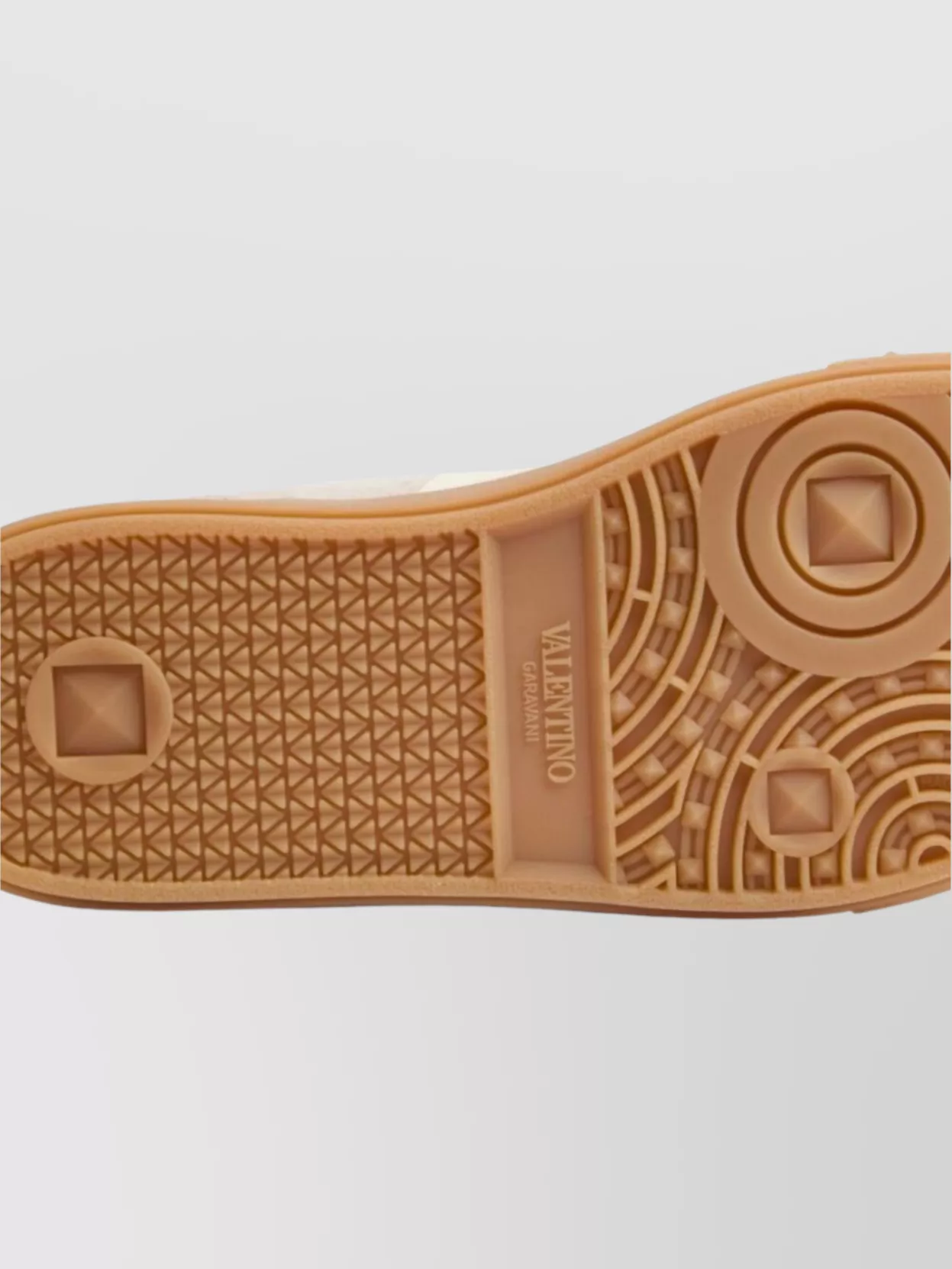 Valentino Garavani Leather Sneakers With Panelled Design And Side Stripe Detailing
