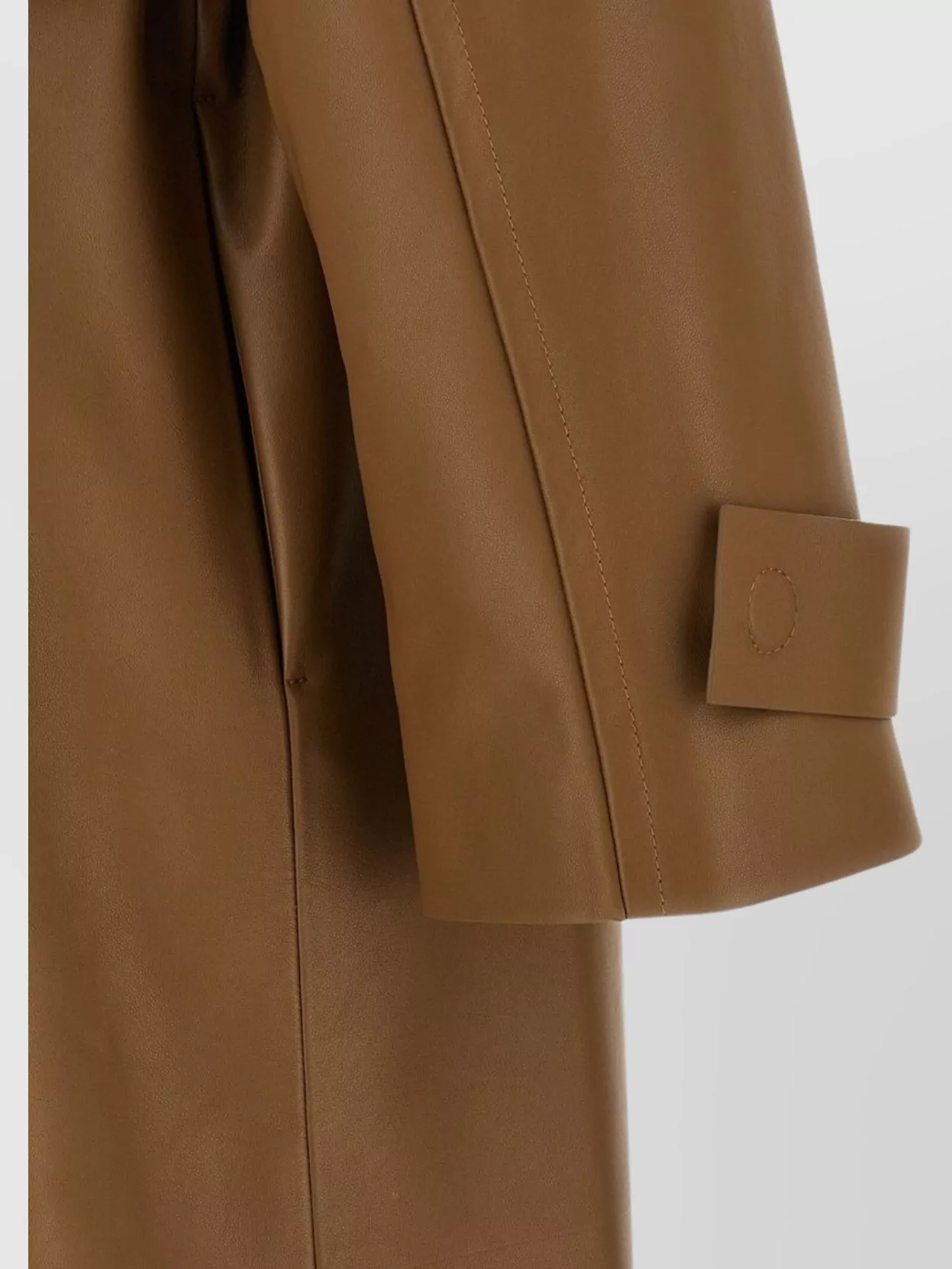 Fendi Long Belted Trench Coat With Pointed Collar