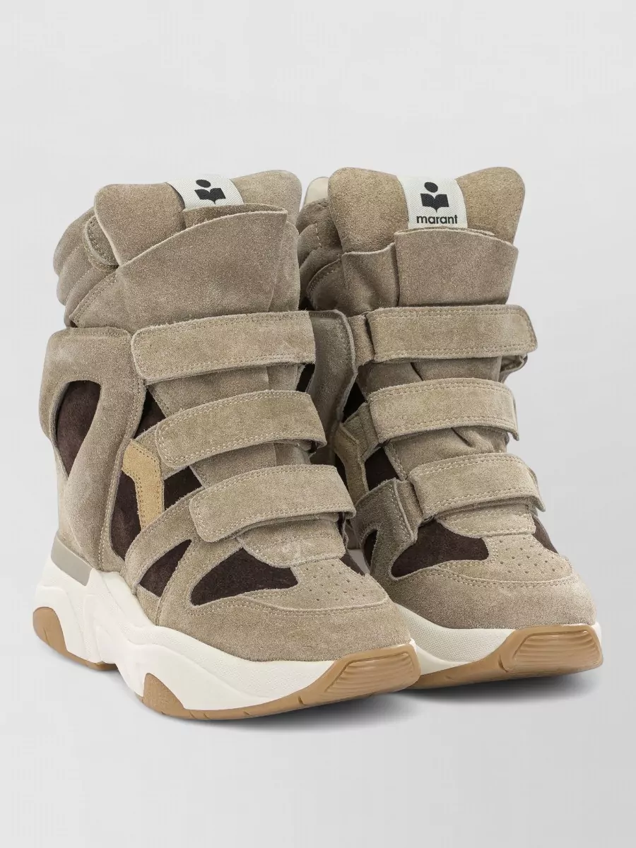 Isabel Marant suede wedge high-top sneakers