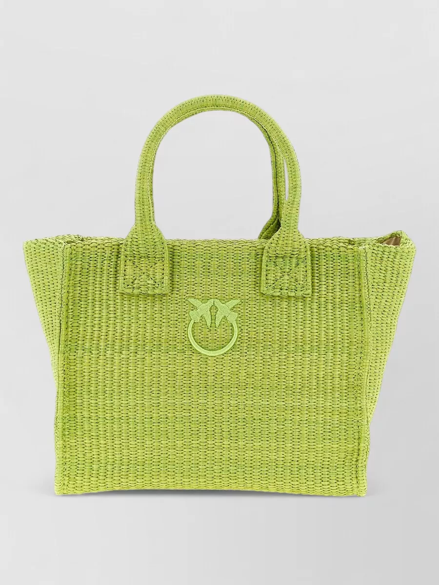 Pinko Mini Raffia Beach Bag