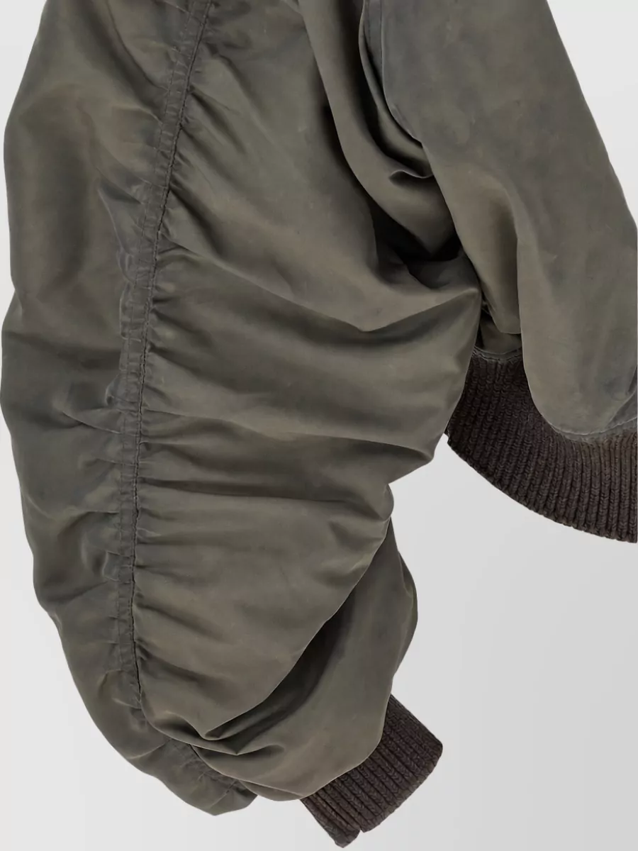 Rick Owens Nylon Satin Oversized Bomber Jacket