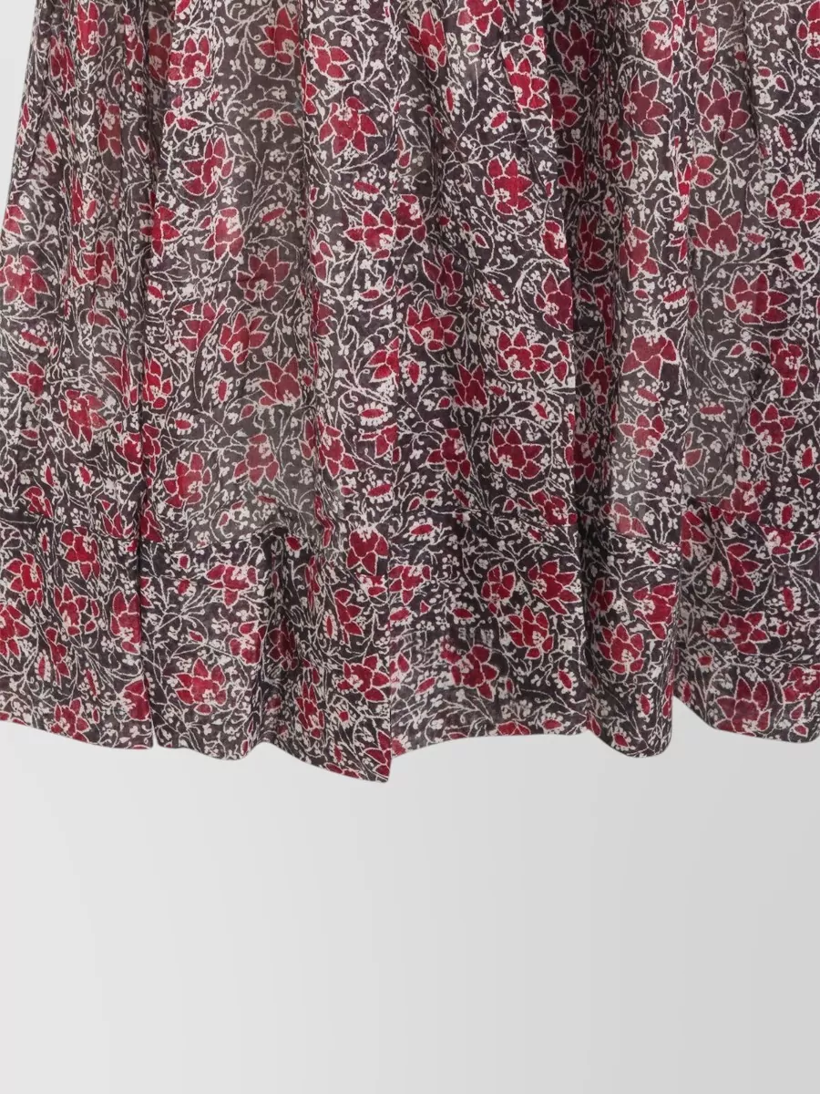 Isabel Marant Etoile Knee Length Dress Tiered Floral Spaghetti Straps