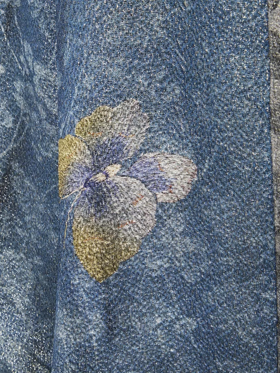 Pierre Louise Mascia Pax Floral Kimono Jacket Lightweight Textured