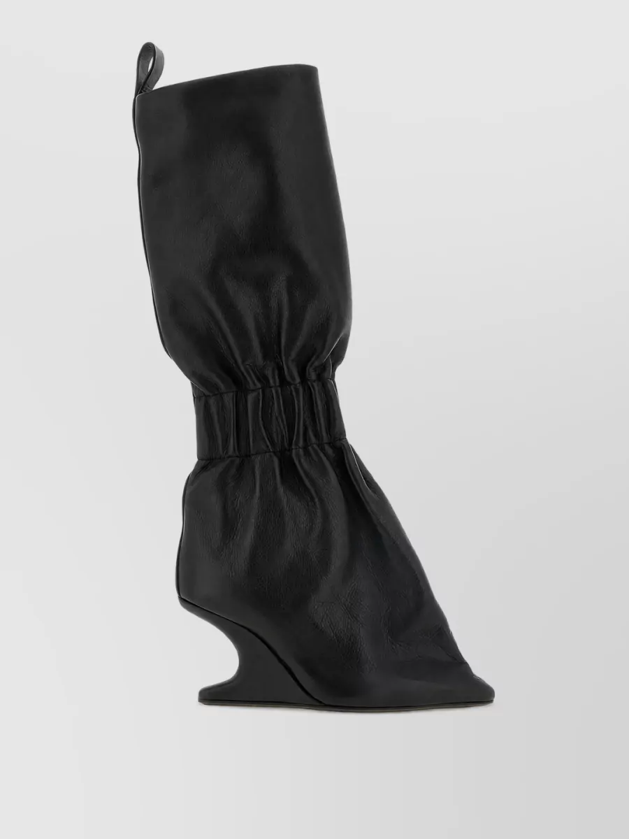 Rick Owens calf leather mid-calf boots