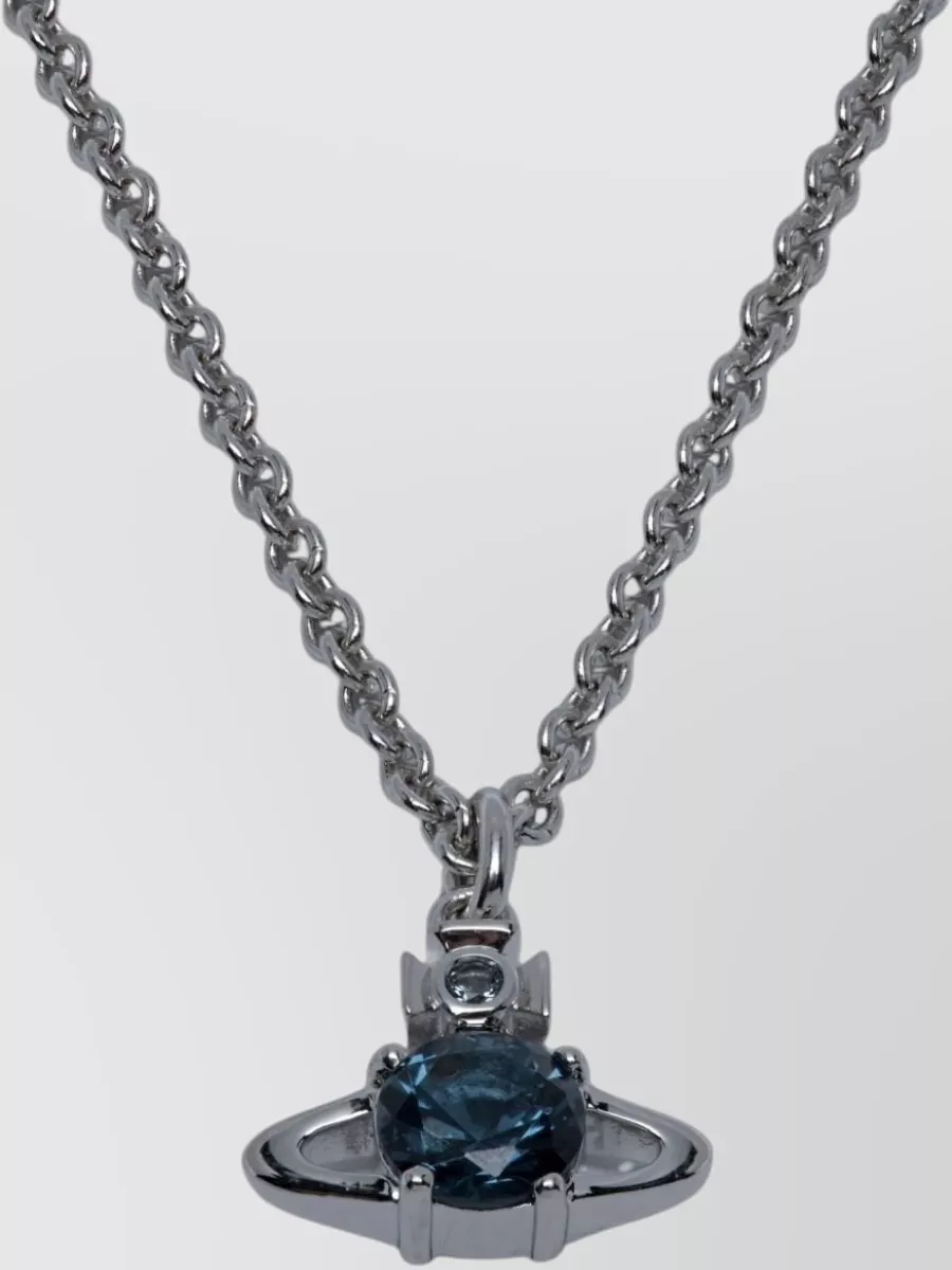 Vivienne Westwood Gemstone Chain Link Pendant Necklace Design