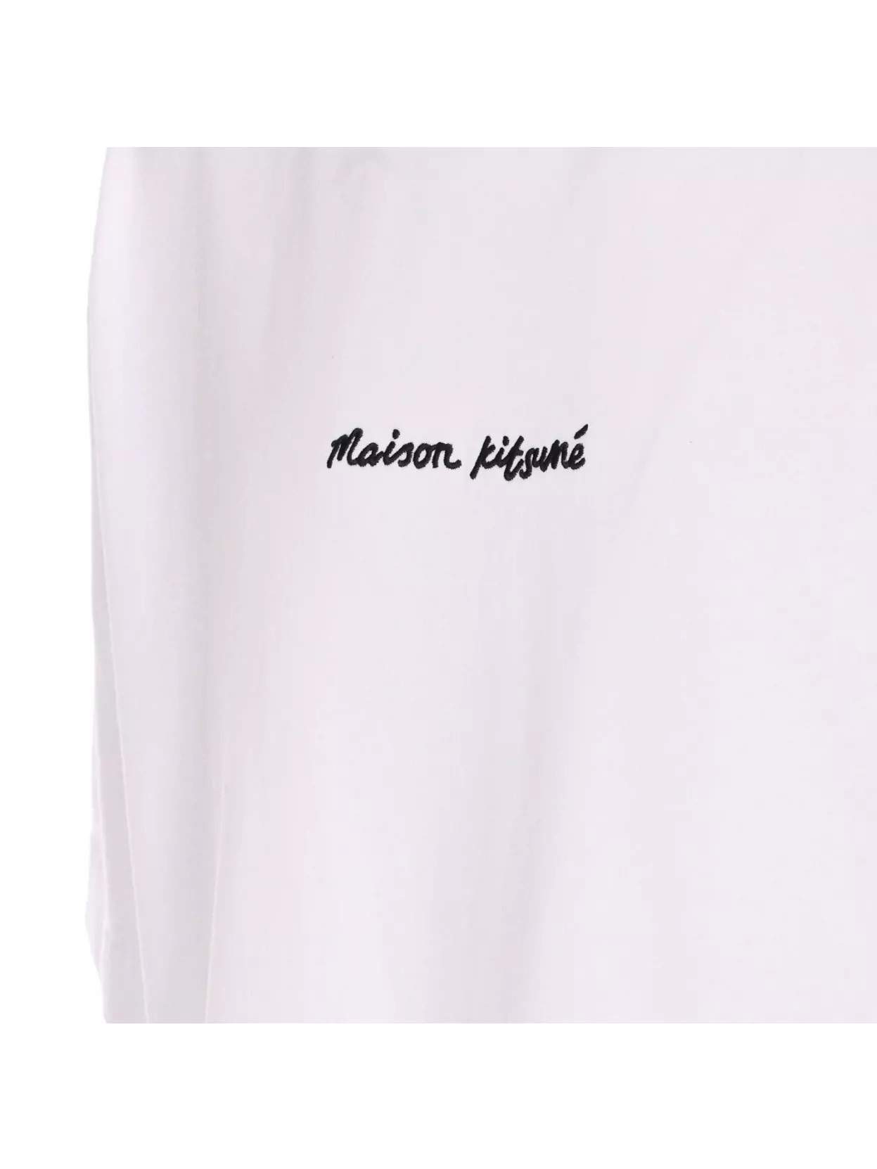 Maison Kitsuné Crewneck T-Shirt Logo Embroidered