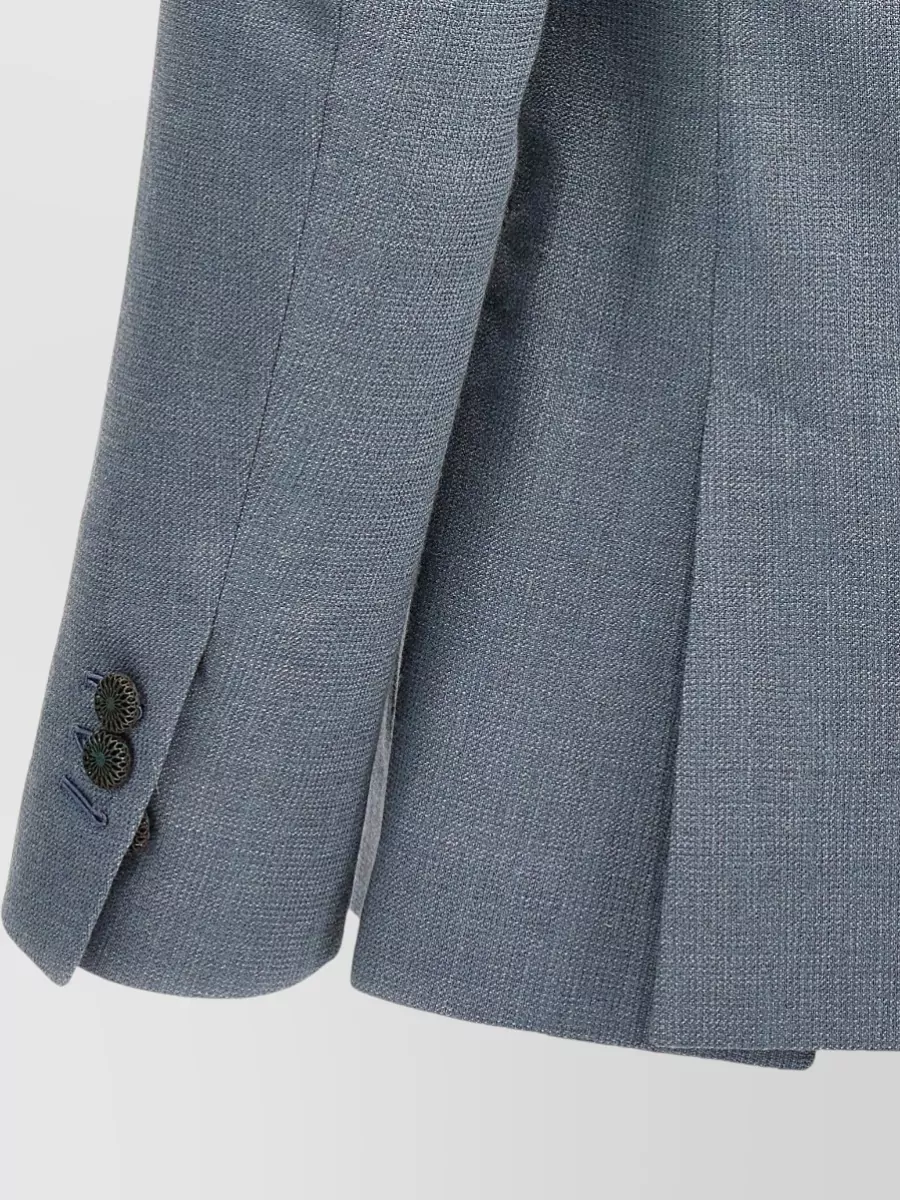 Maurizio Miri Silk Blend Double-Breasted Blazer