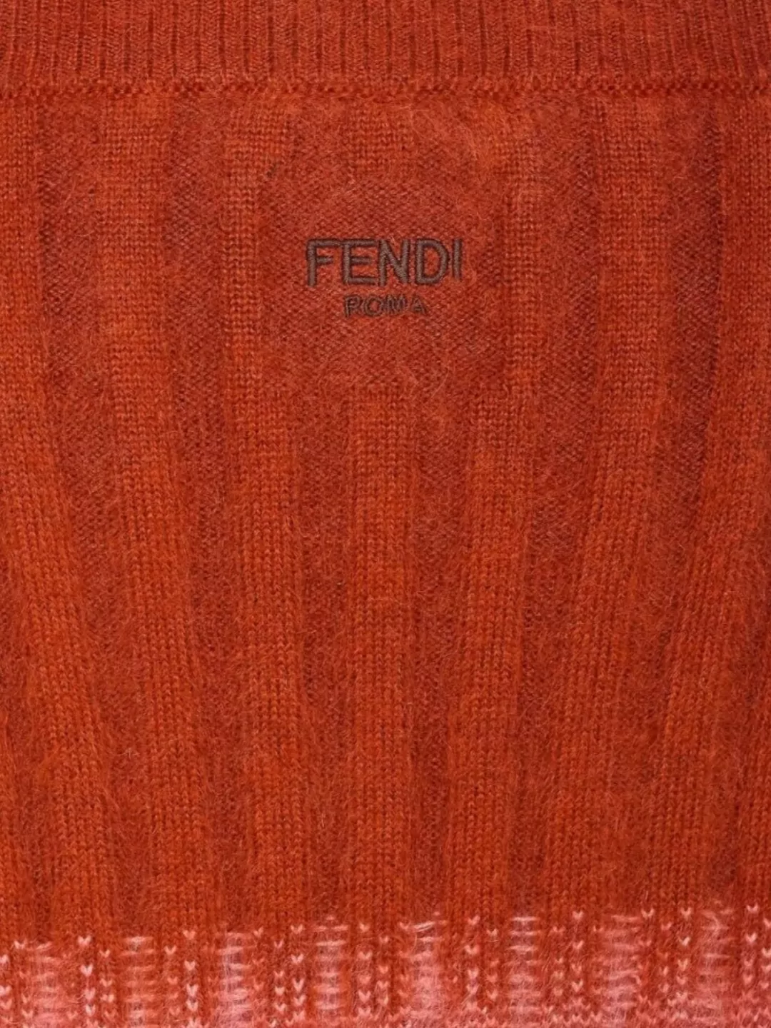 Fendi High-Waisted Midi Skirt In Mohair Wool