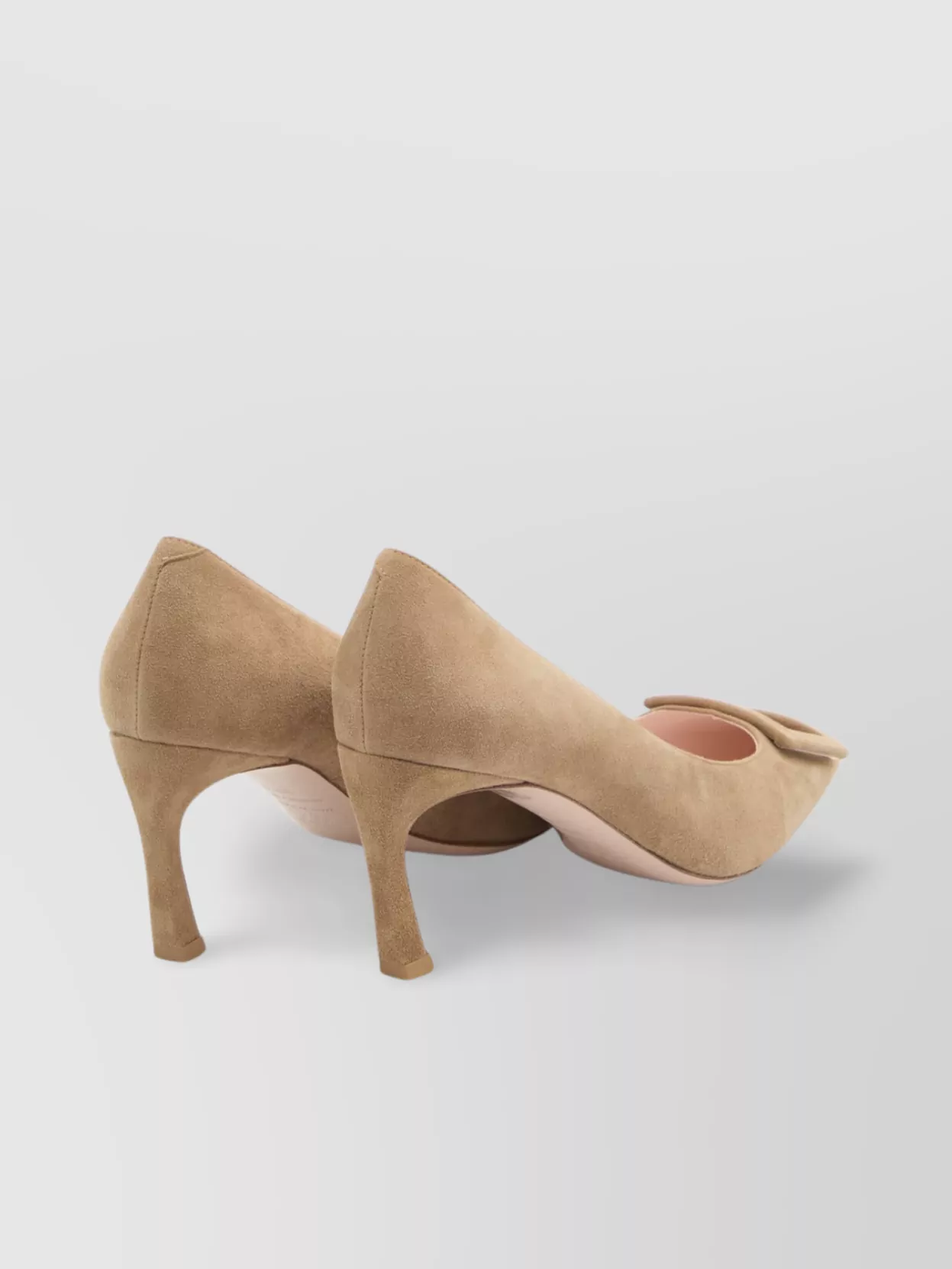 Roger Vivier Tobacco Suede Trompette Heel Pumps