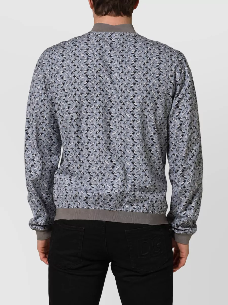Dolce&Gabbana Cotton Car Print Bomber Jacket