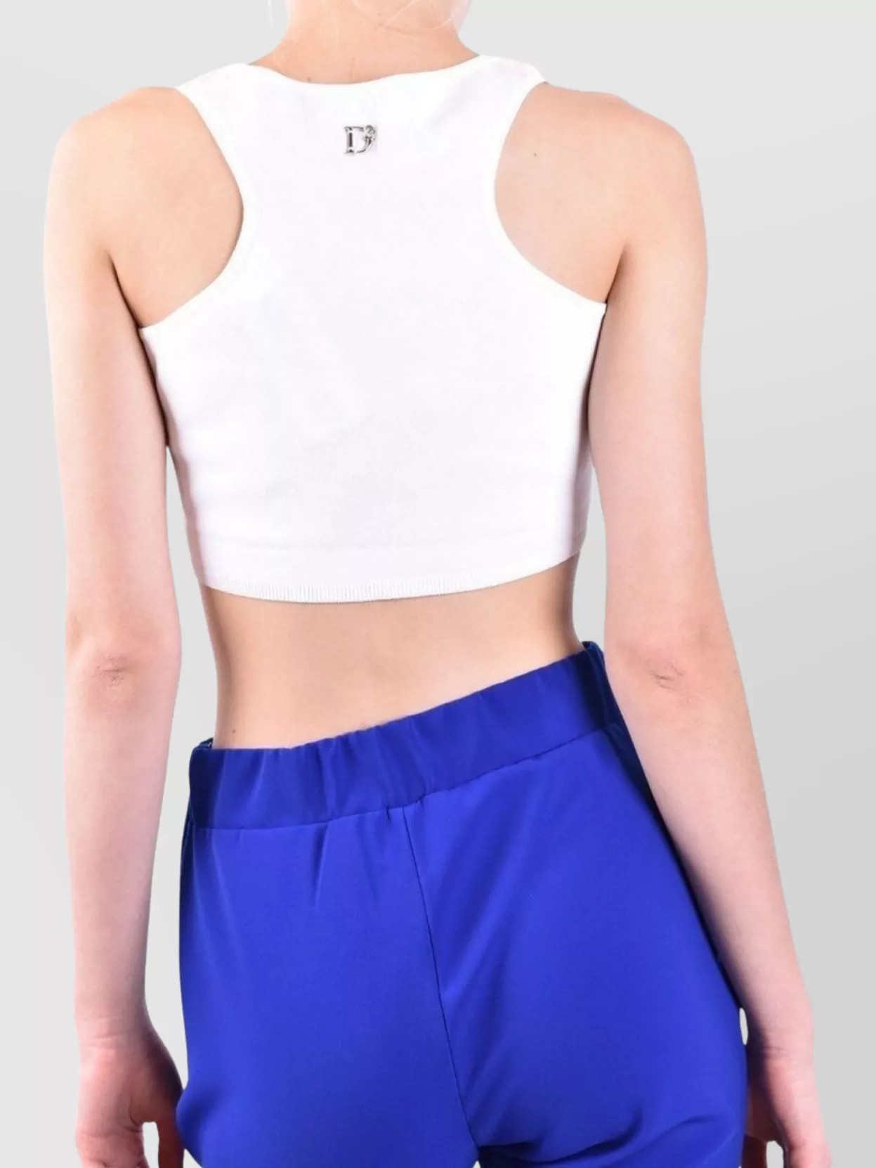 Dsquared2 Short Cut-Out Round Neck Sleeveless Top