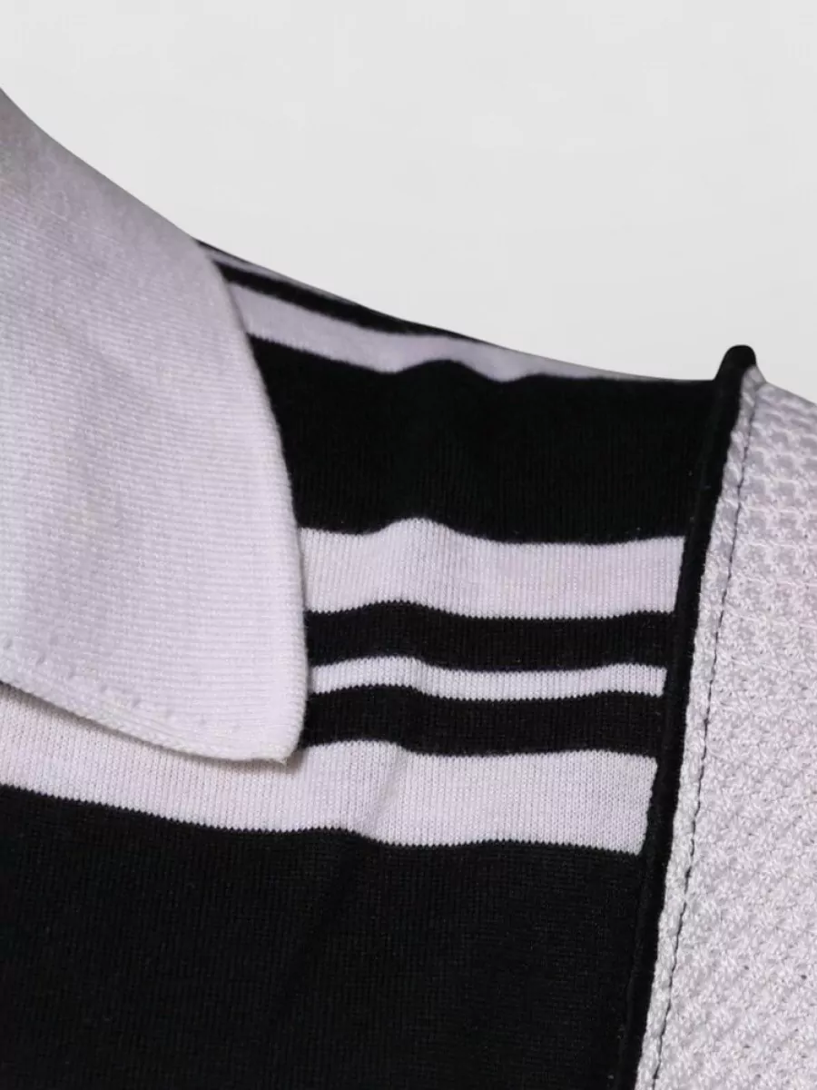 Dolce&Gabbana Silk Cashmere Striped Polo Shirt