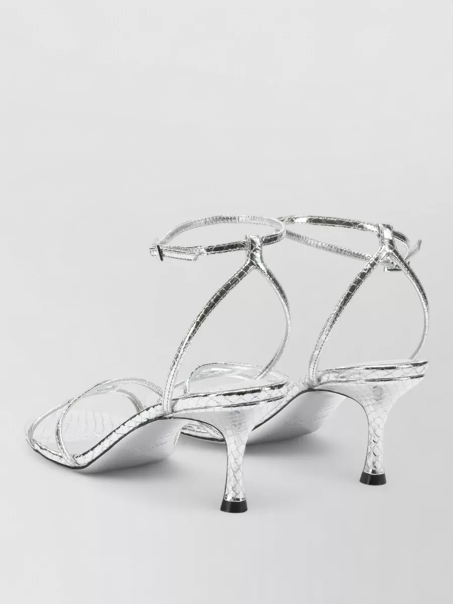 Jimmy Choo Metallic Open Toe Heeled Sandals In Multi