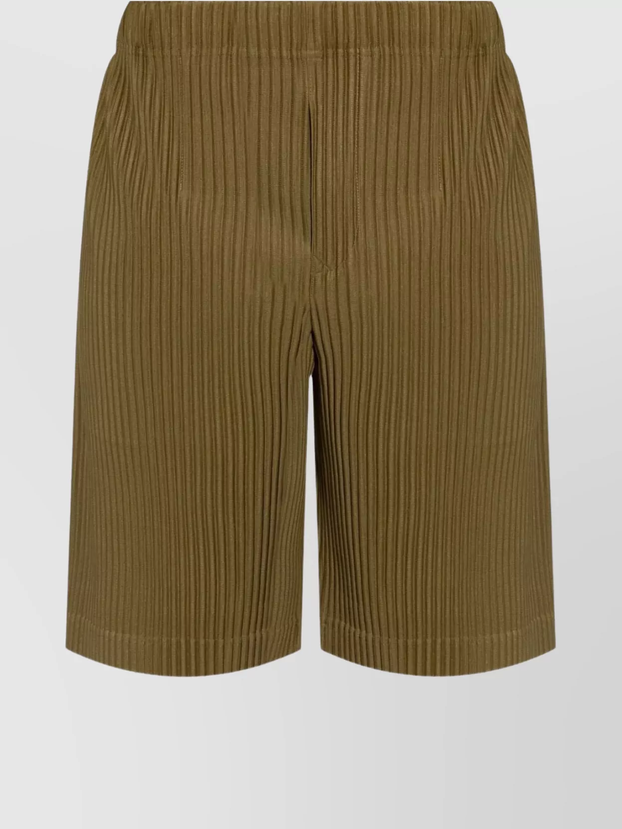 Shop Issey Miyake Waistband Pleated Knee-length Trousers