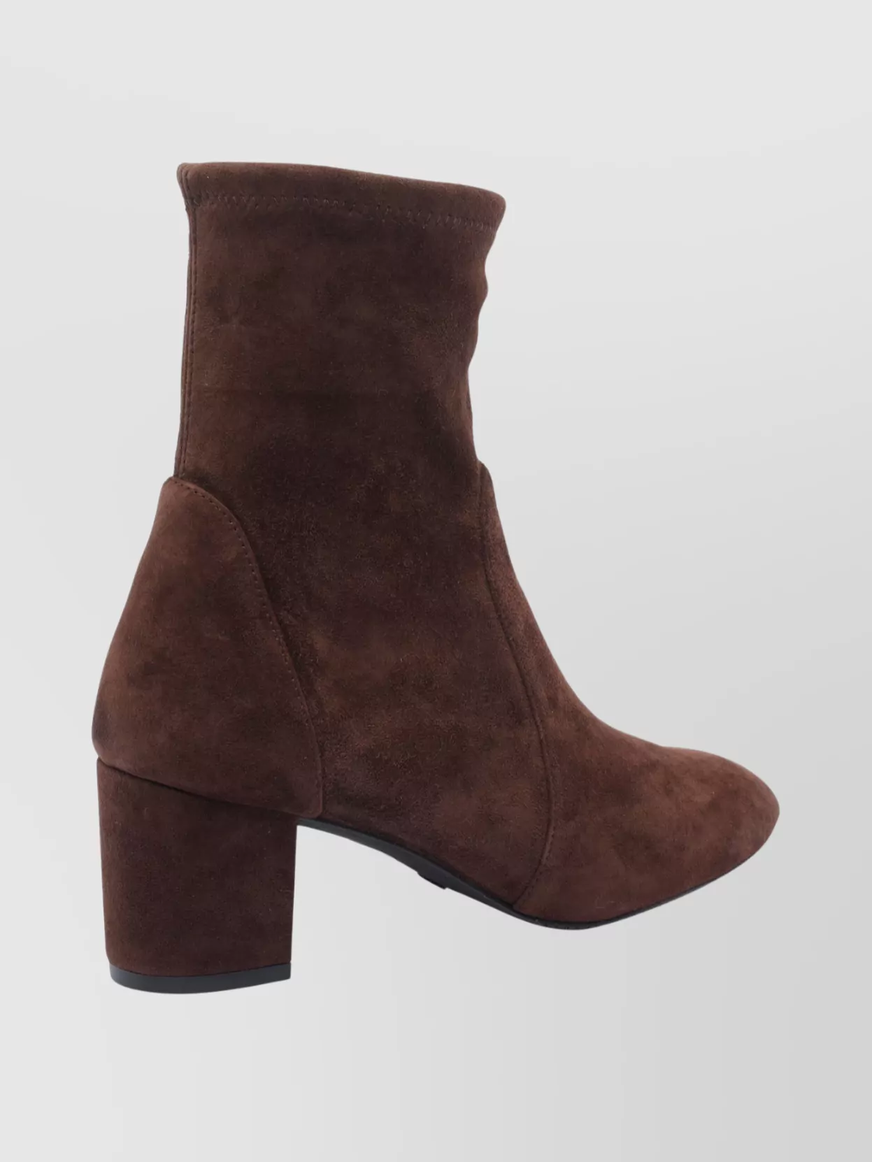 Stuart Weitzman Suede Ankle Length Block Heel Boots In Burgundy