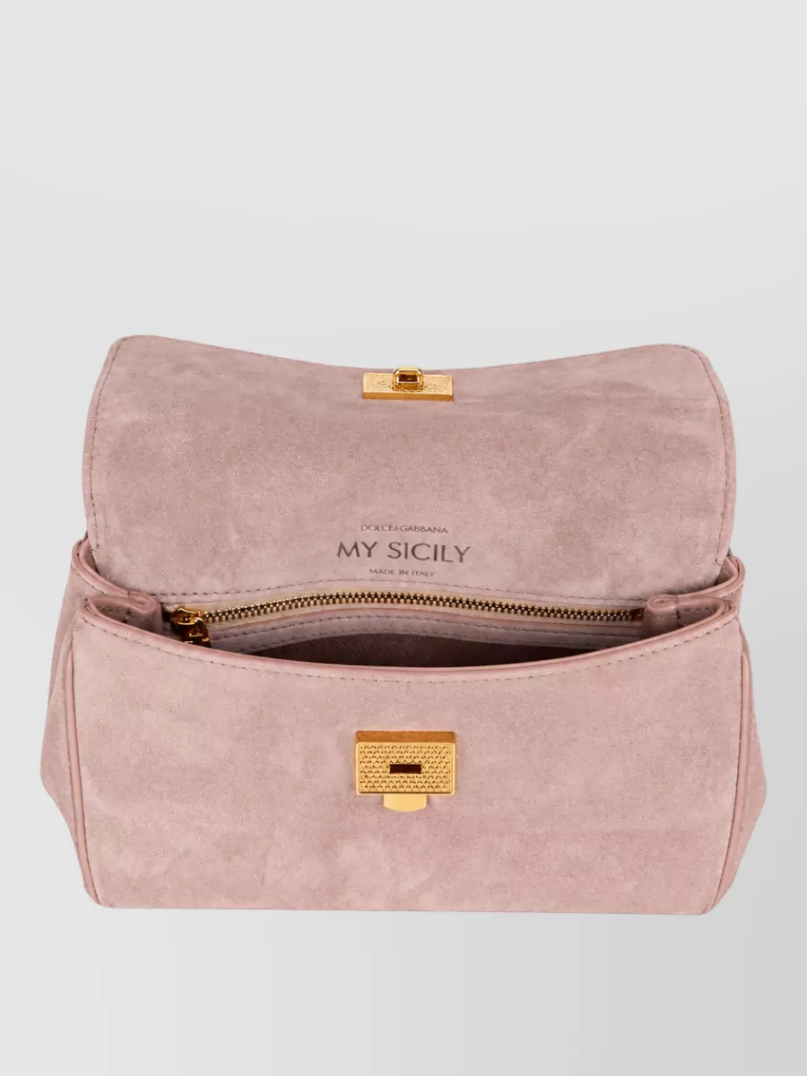 Dolce&Gabbana My Sicily Medium Leather Clutch Bag