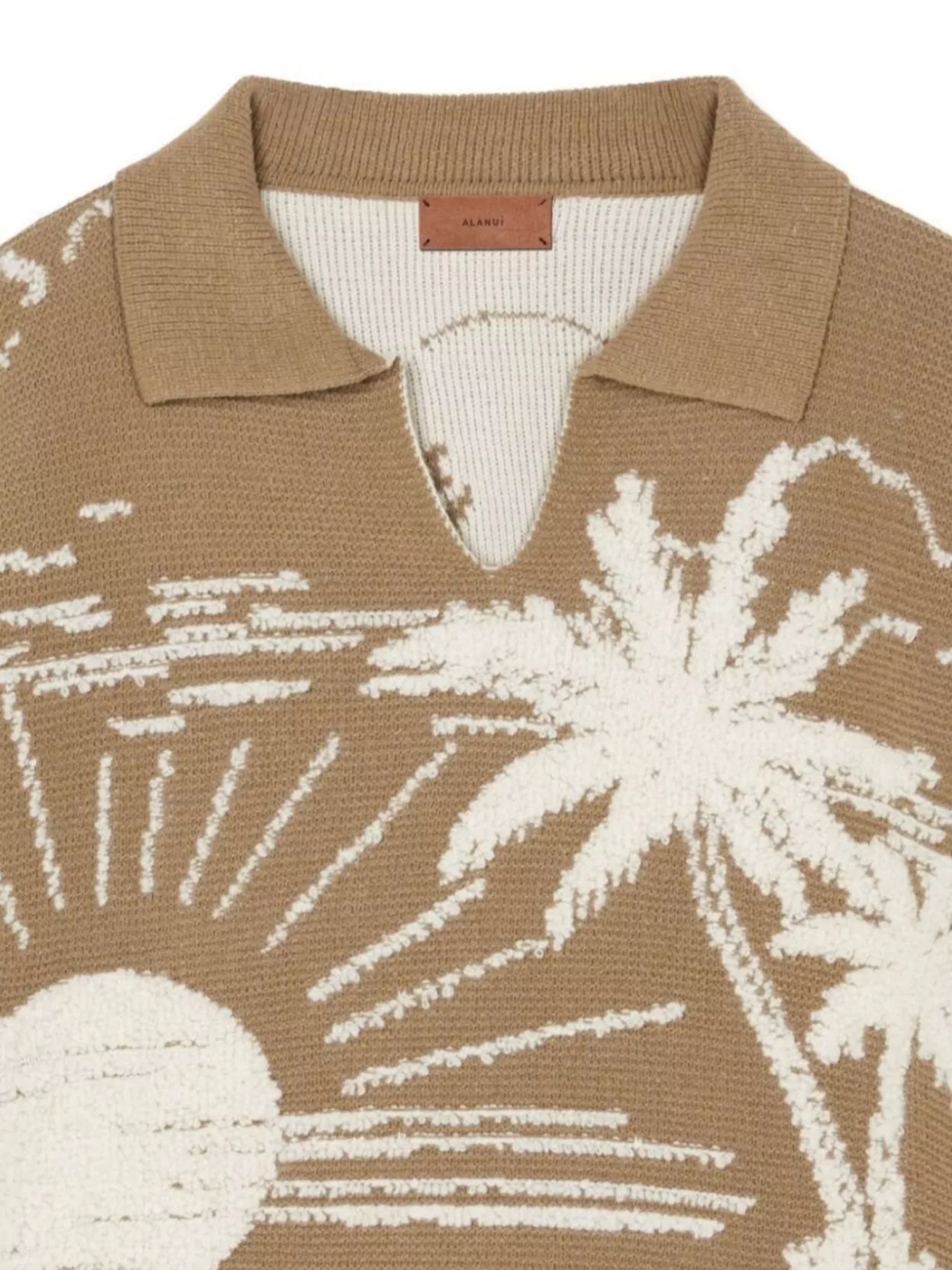 Alanui Knitwear Polo Collar Graphic Pattern Sweatshirt