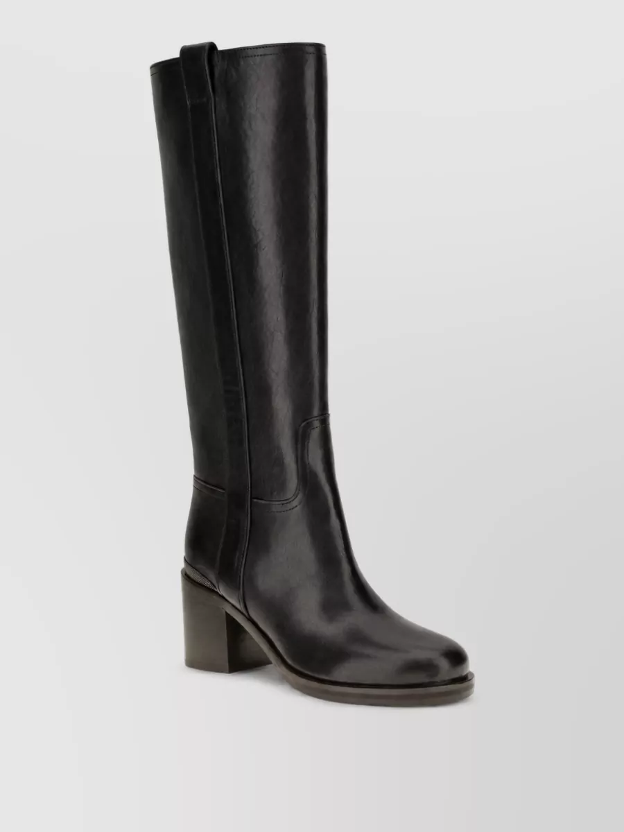 Brunello Cucinelli leather high boots