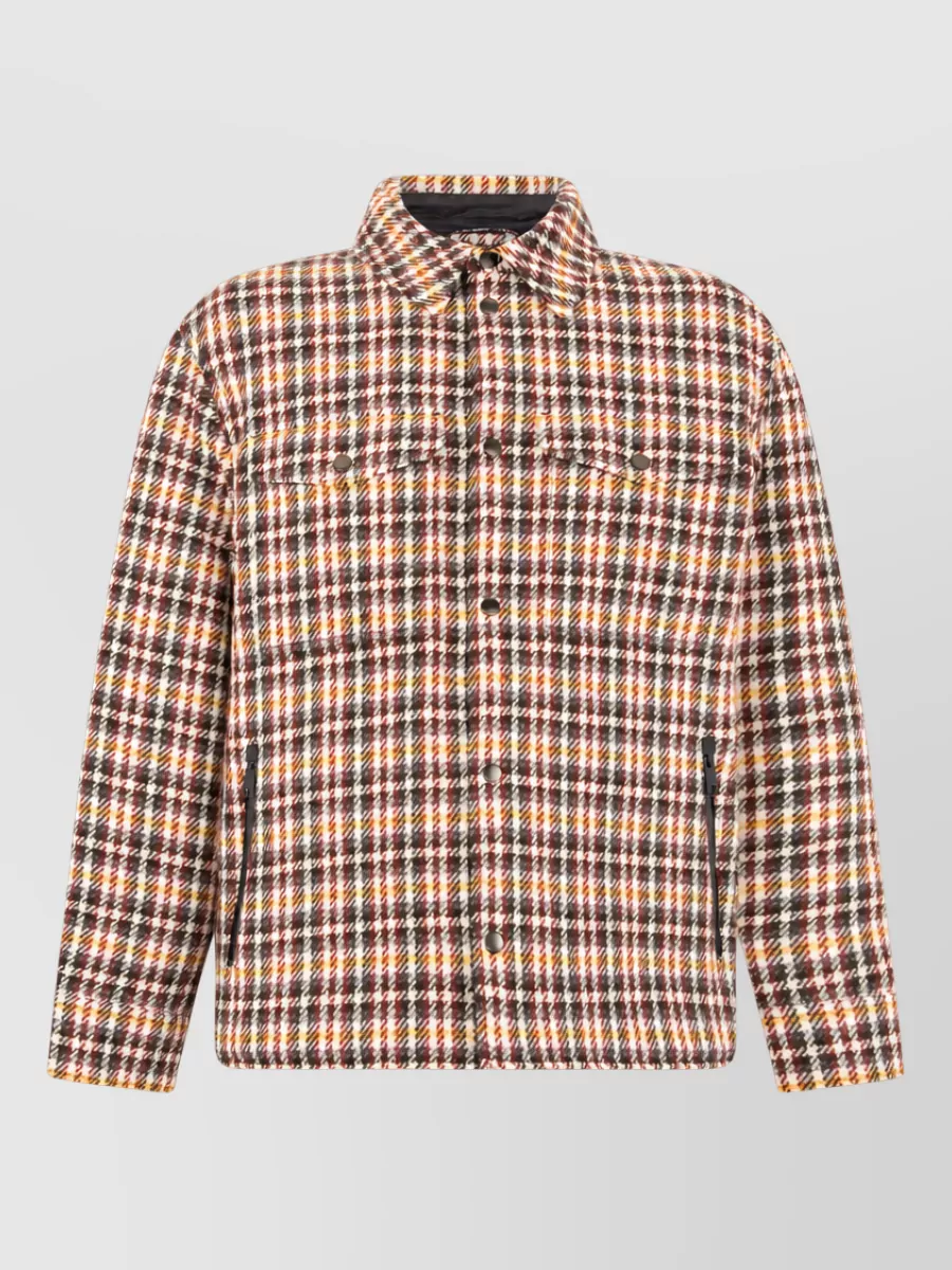 Burberry checked wool shirt jacket