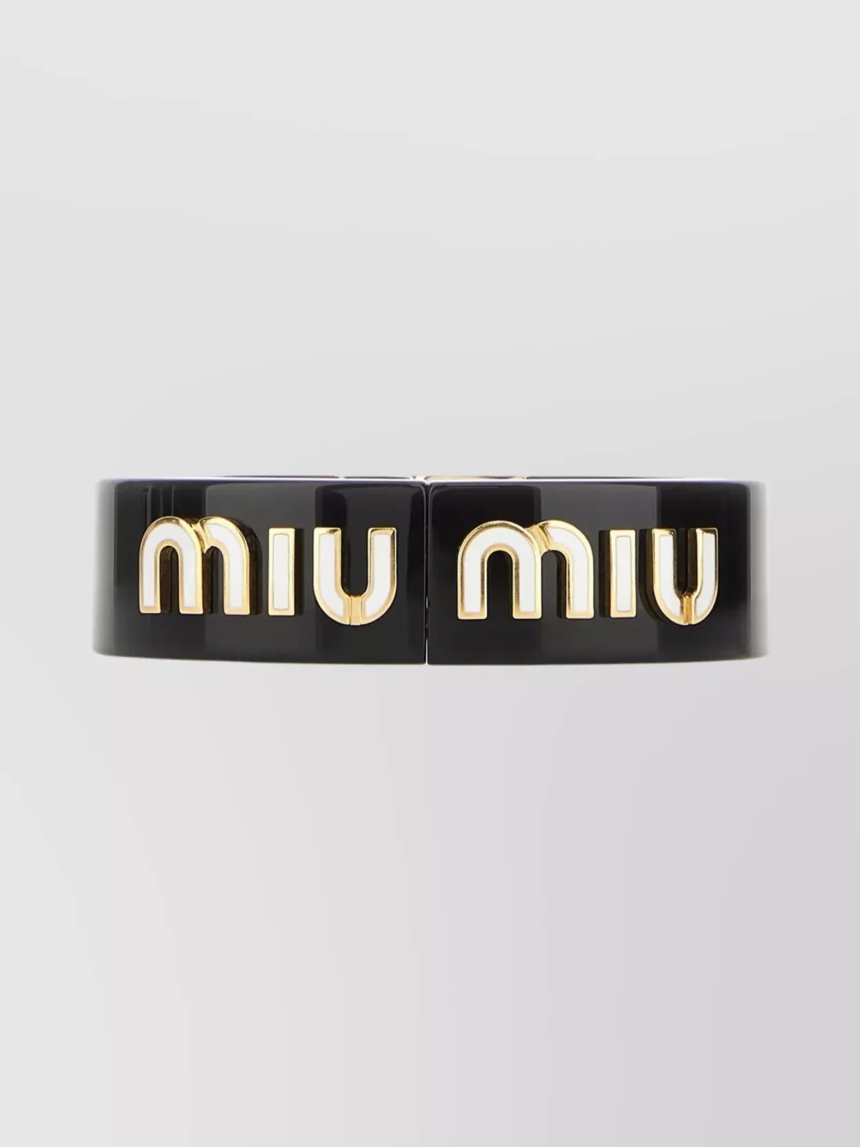 Shop Miu Miu Plexiglass Bangle Bracelet Gold-tone Hardware