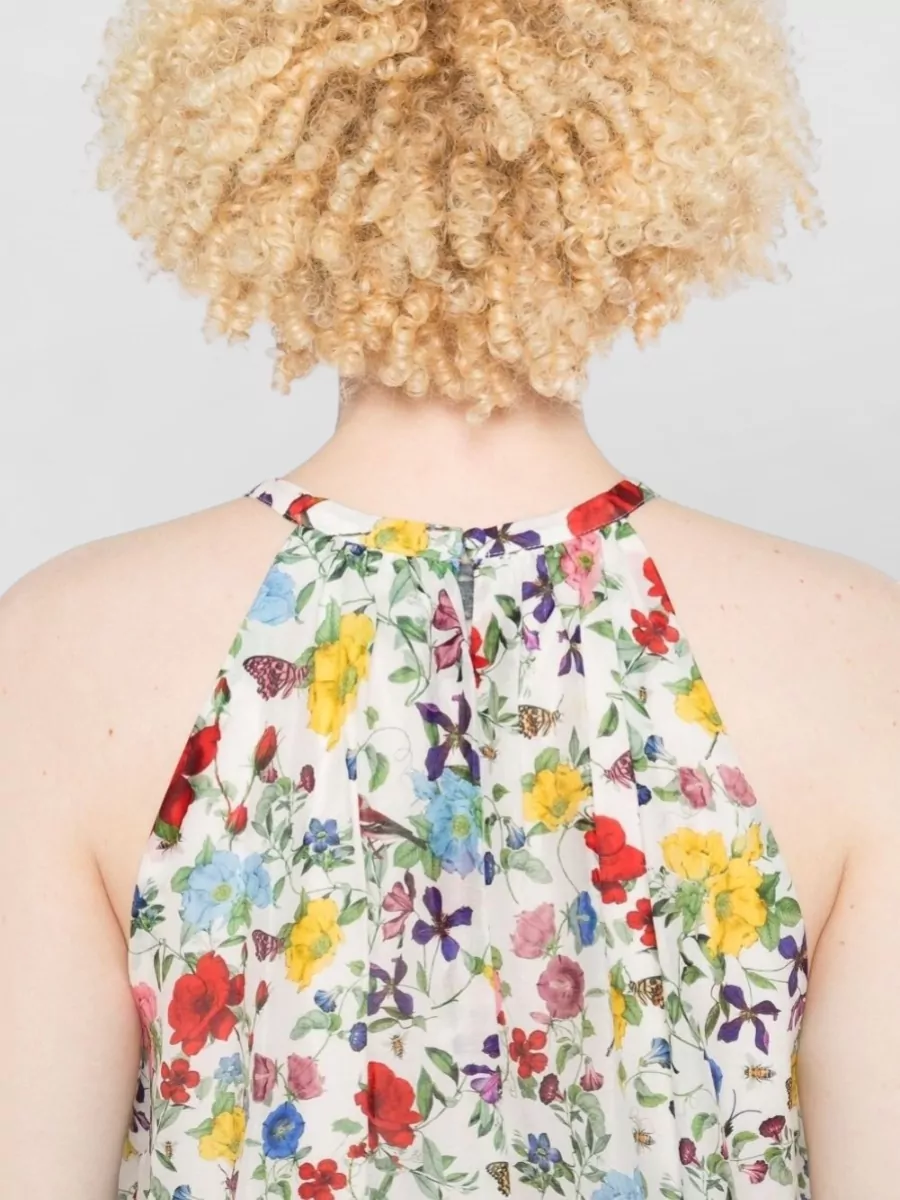 Alice + Olivia Halterneck Gathered Blouse