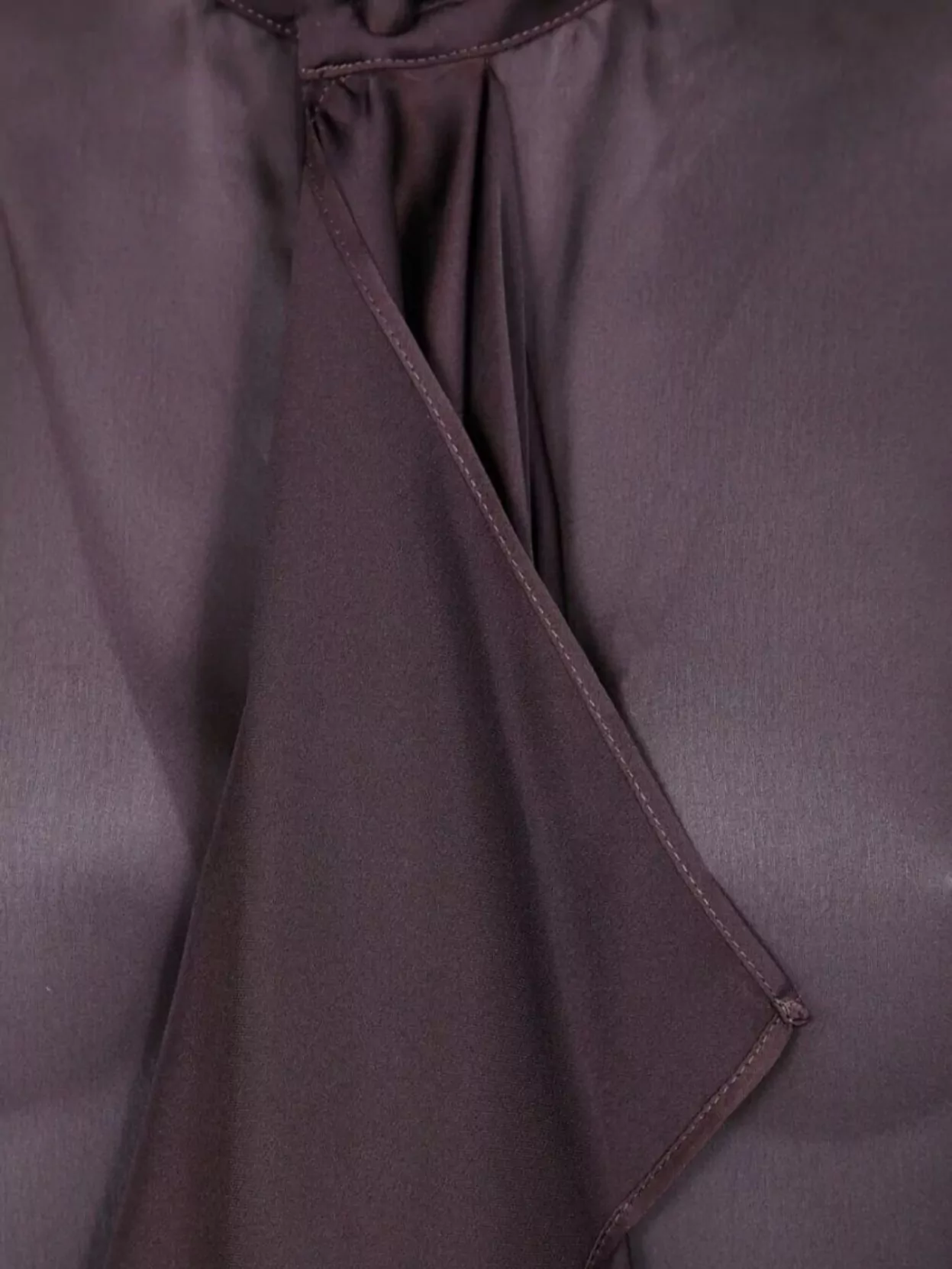 Sacai Draped Sheer High Neck Long Sleeve Dress