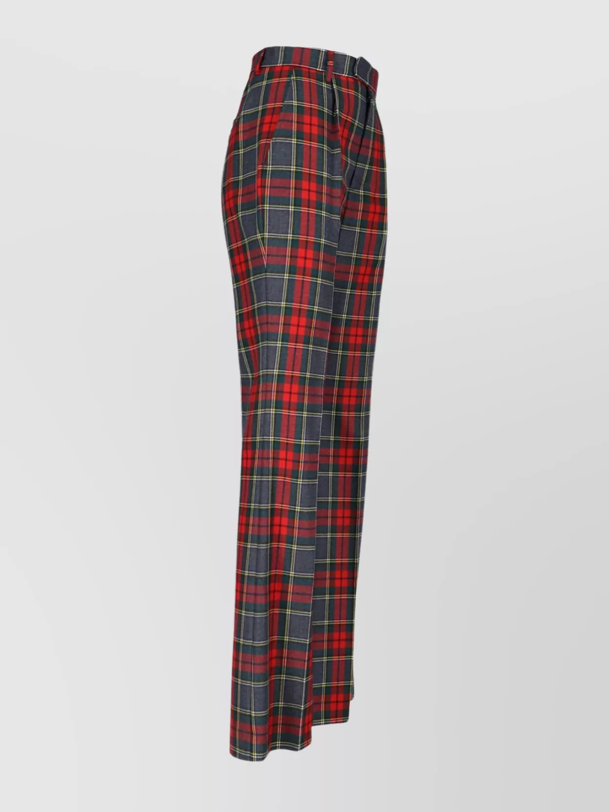 VIVIENNE WESTWOOD STRAIGHT LEG HIGH WAIST PLAID TROUSERS