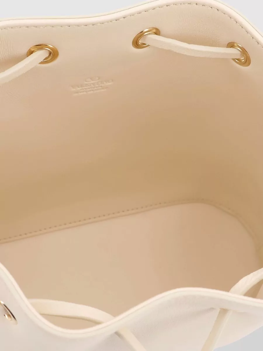 Valentino Garavani Vlogo Signature Leather Bucket Bag