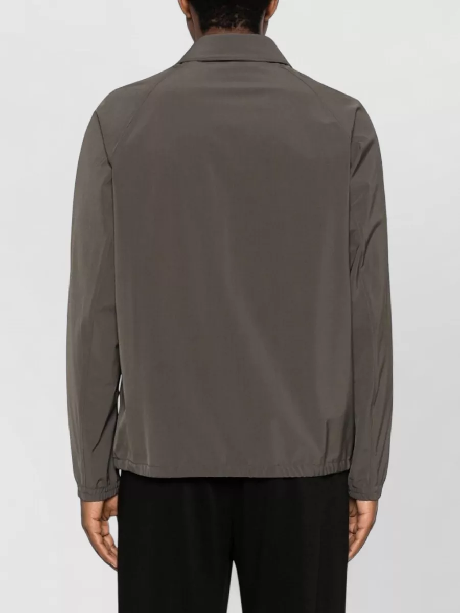 Emporio Armani Logo Embroidered Single Breasted Overshirt